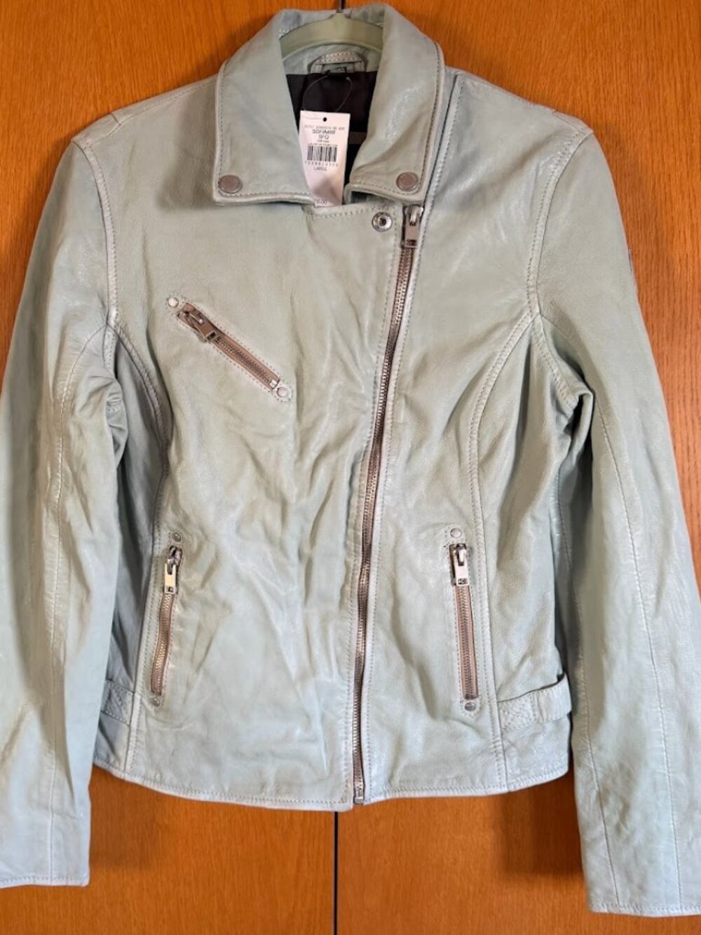 NWT MAURITIUS Sofia Lambskin Leather Jacket L